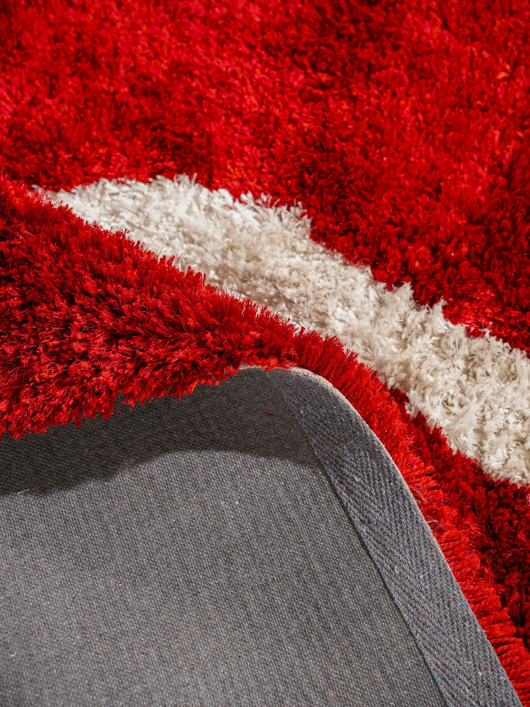 CrimsonFlow Hand Tufted Shag Polyester Contemporary Rug