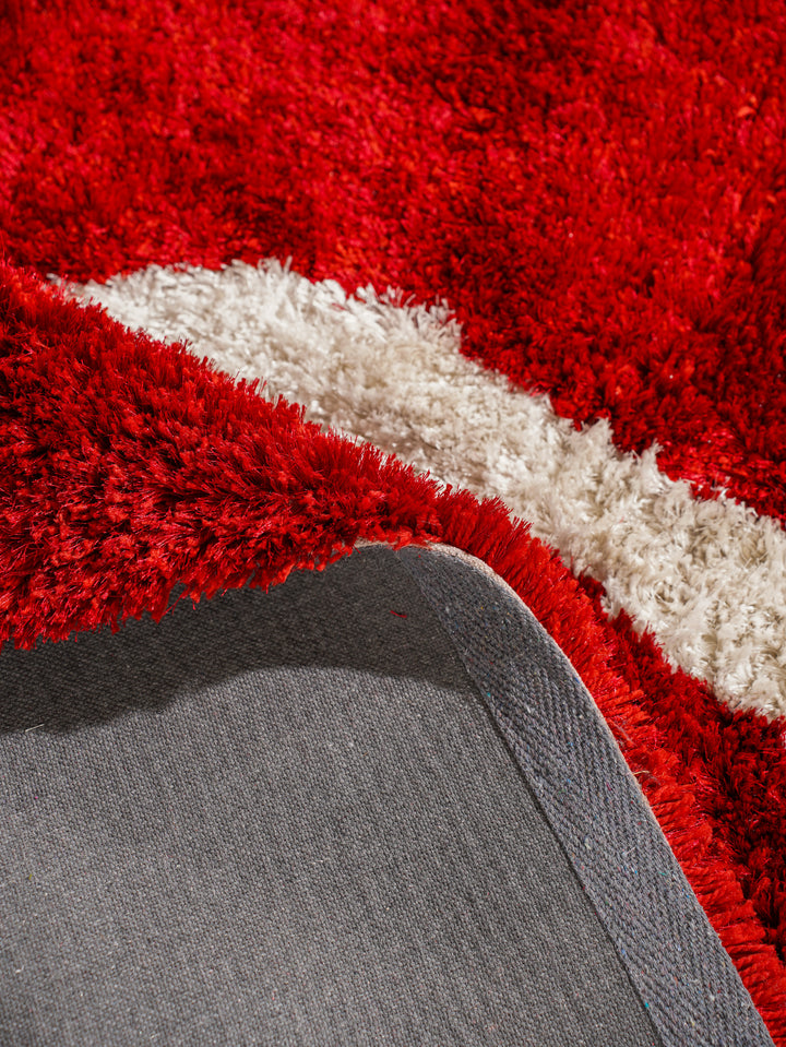 CrimsonFlow Hand Tufted Shag Polyester Contemporary Rug
