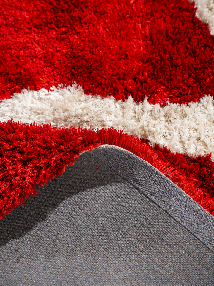 CrimsonFlow Hand Tufted Shag Polyester Contemporary Rug