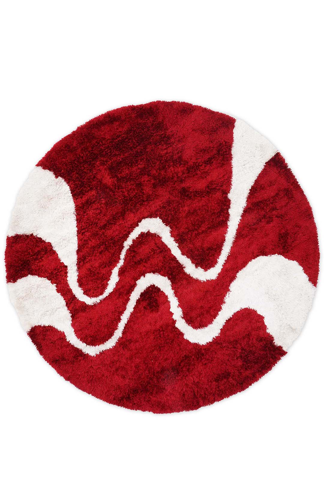 CrimsonFlow Hand Tufted Shag Polyester Contemporary Rug