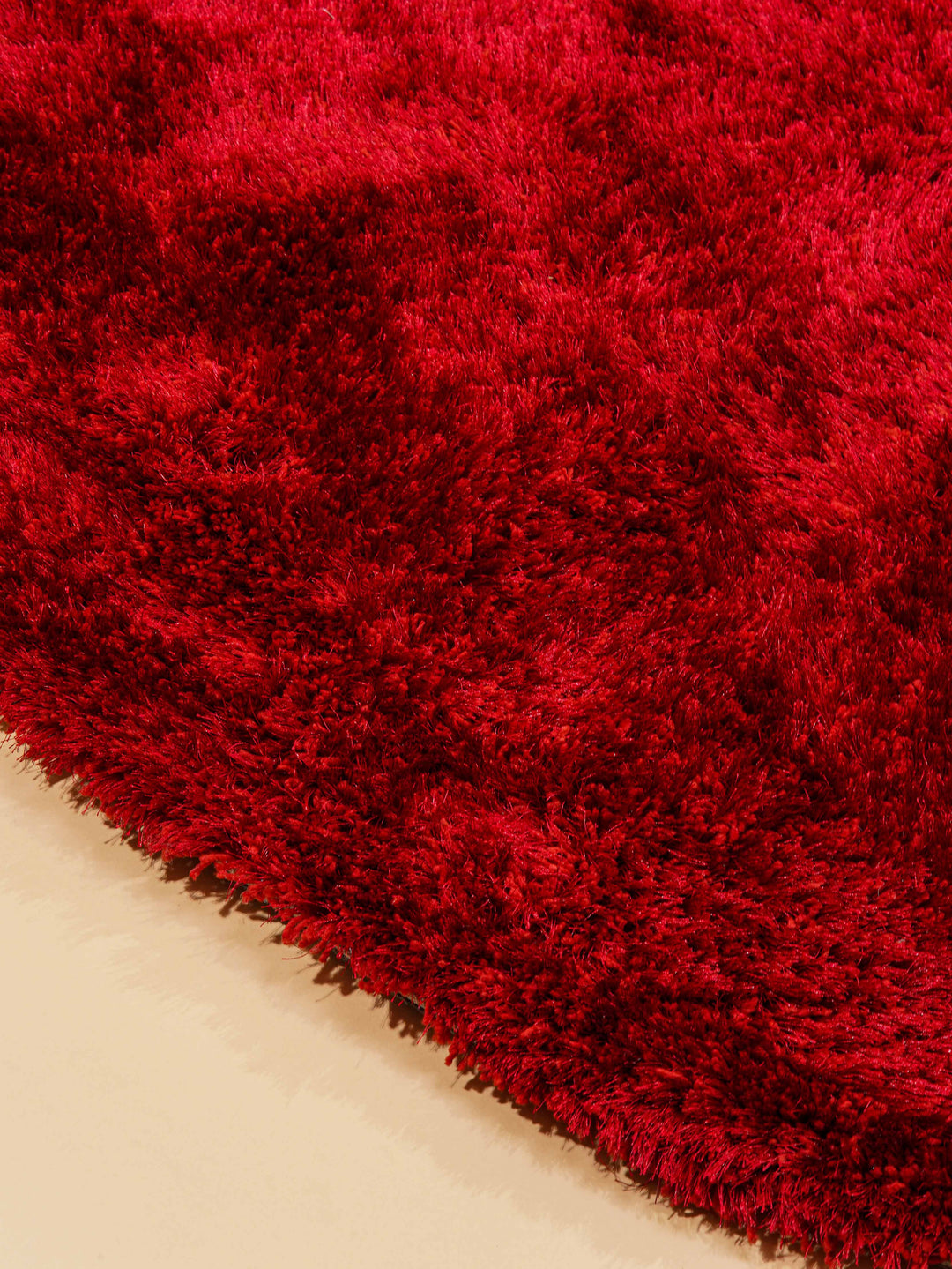 CrimsonFlow Hand Tufted Shag Polyester Contemporary Rug