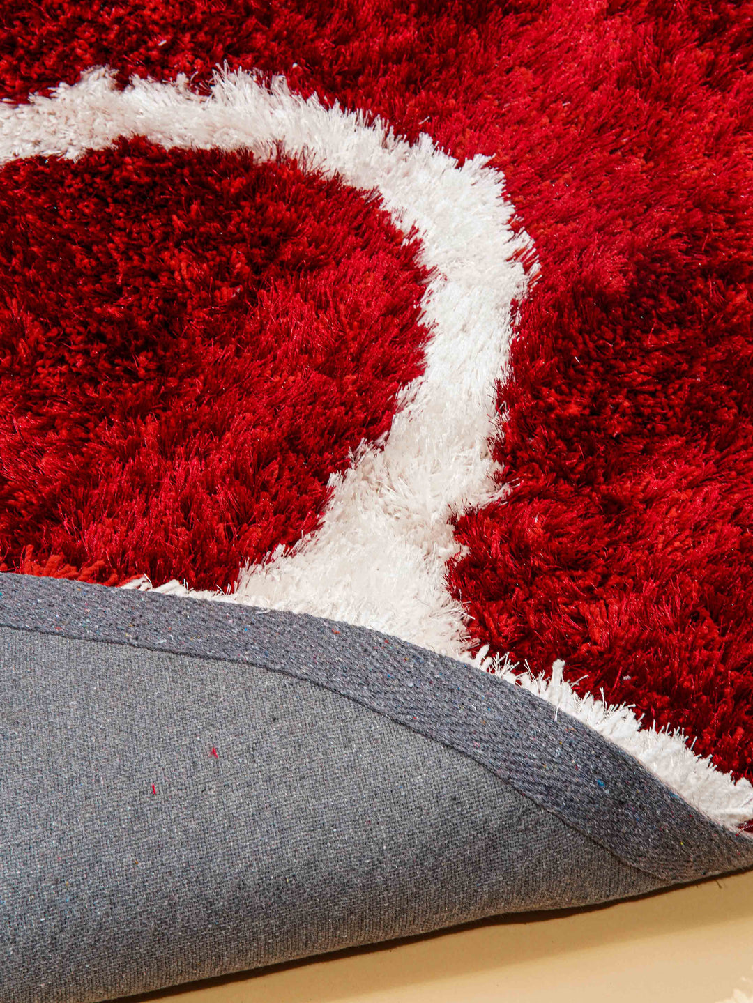 CrimsonFlow Hand Tufted Shag Polyester Contemporary Rug