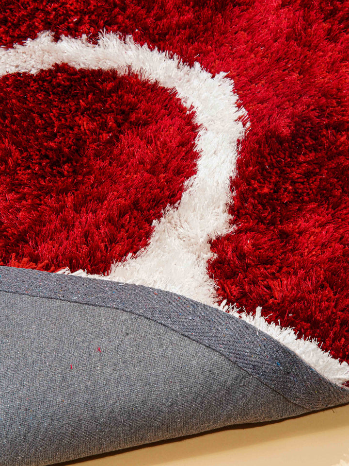 CrimsonFlow Hand Tufted Shag Polyester Contemporary Rug