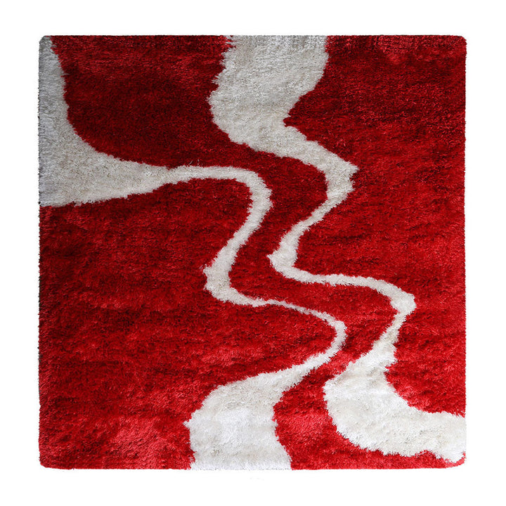 CrimsonFlow Hand Tufted Shag Polyester Contemporary Rug