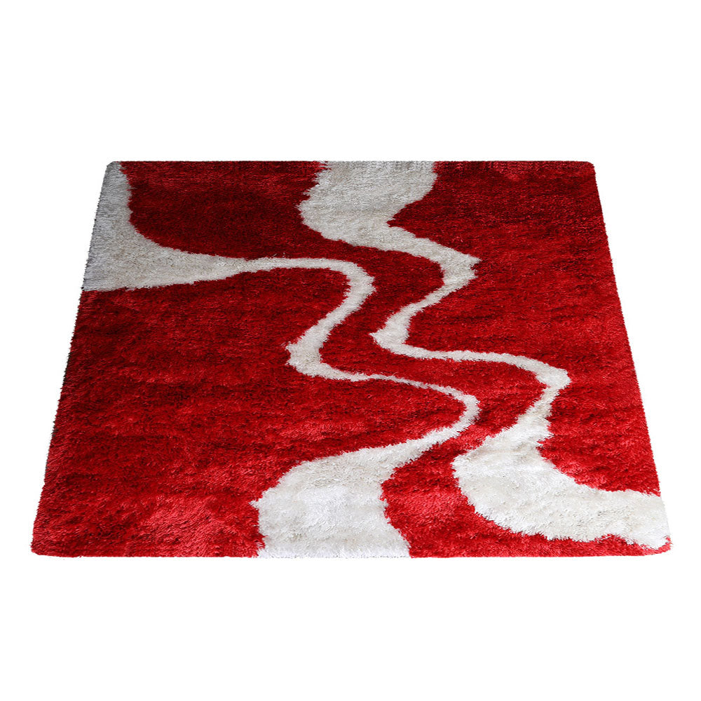 CrimsonFlow Hand Tufted Shag Polyester Contemporary Rug