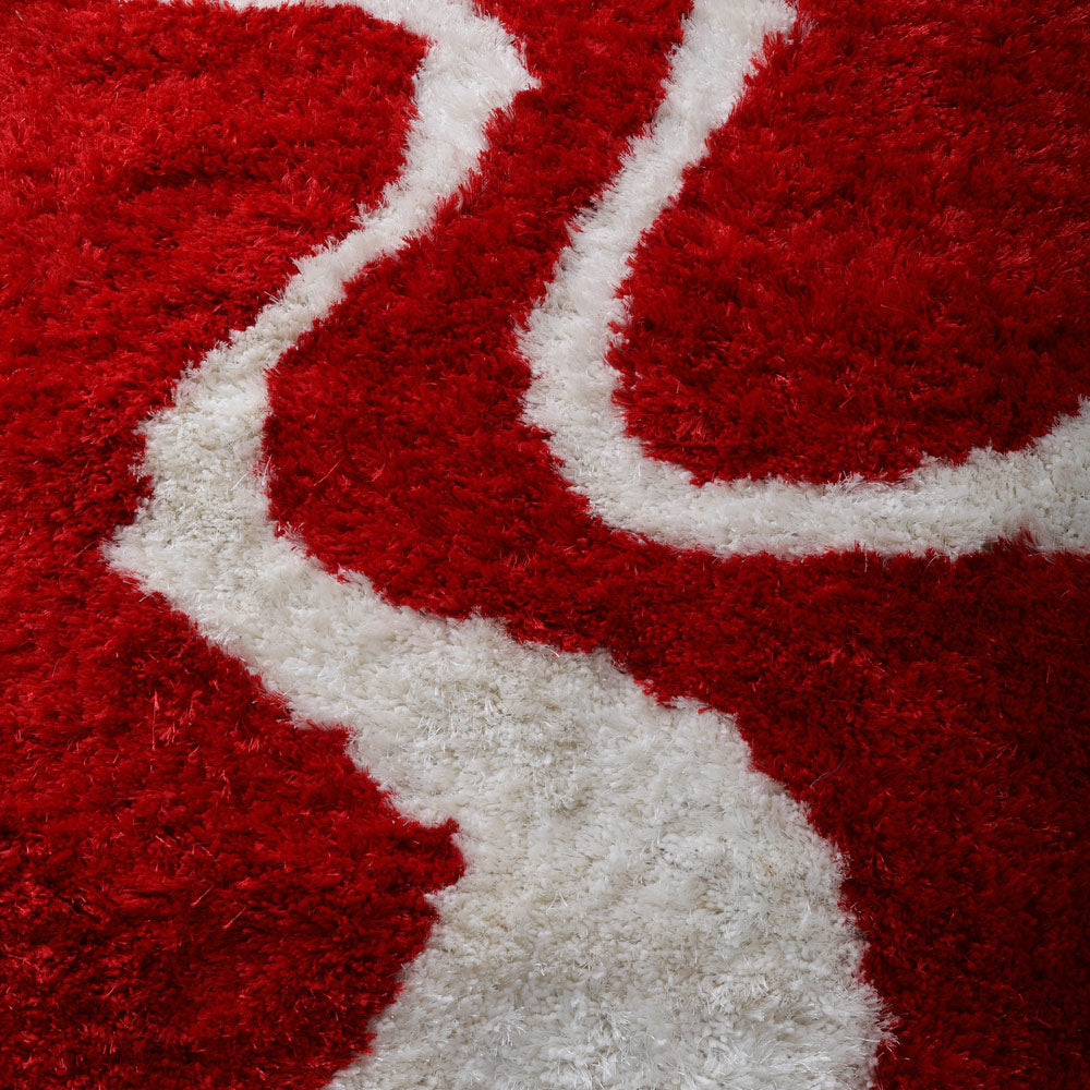 CrimsonFlow Hand Tufted Shag Polyester Contemporary Rug