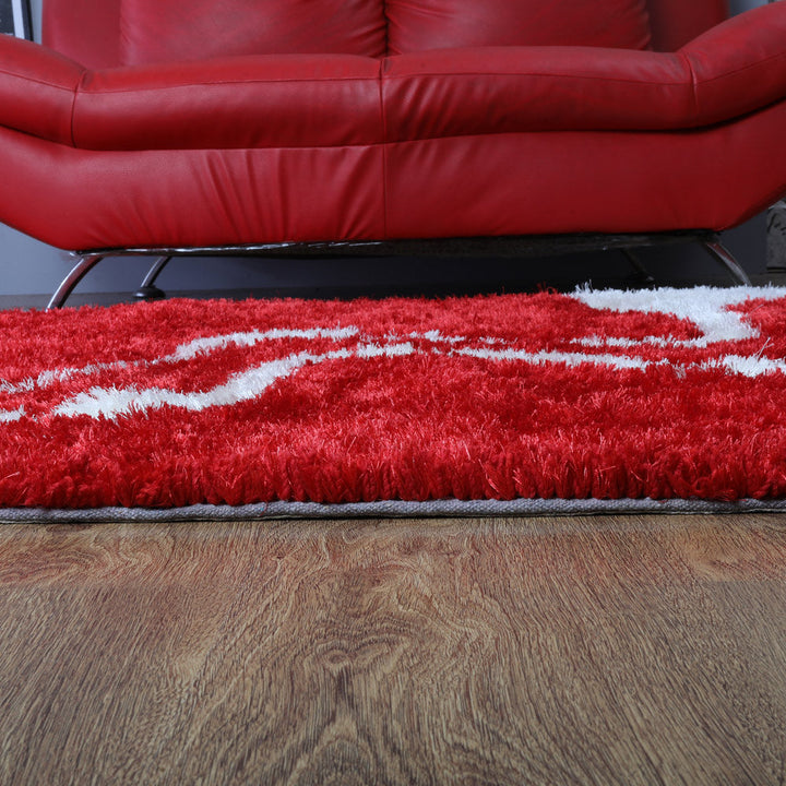 CrimsonFlow Hand Tufted Shag Polyester Contemporary Rug