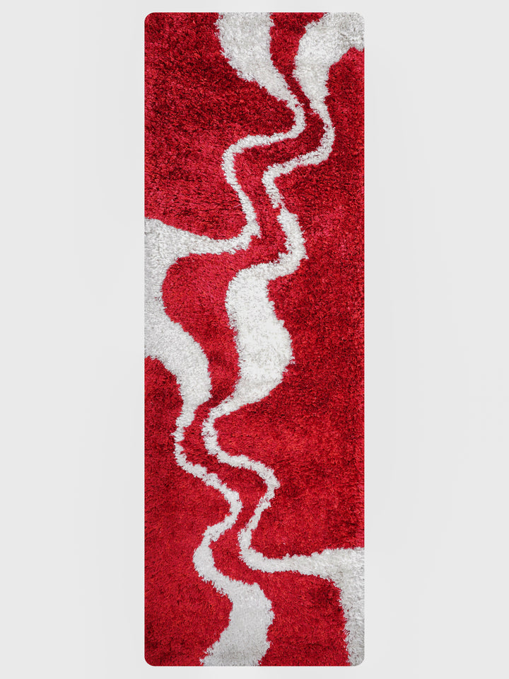 CrimsonFlow Hand Tufted Shag Polyester Contemporary Rug