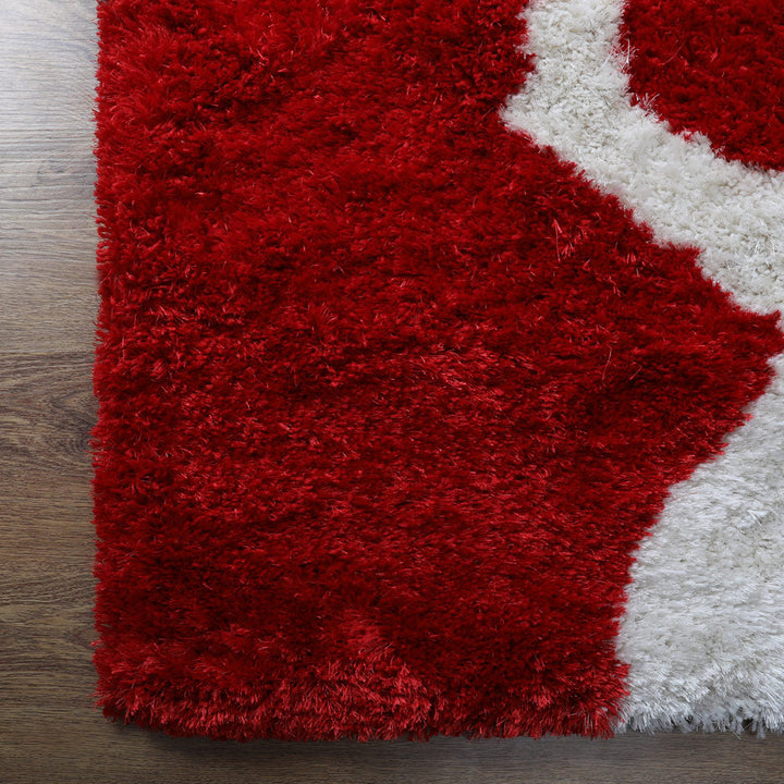 CrimsonFlow Hand Tufted Shag Polyester Contemporary Rug