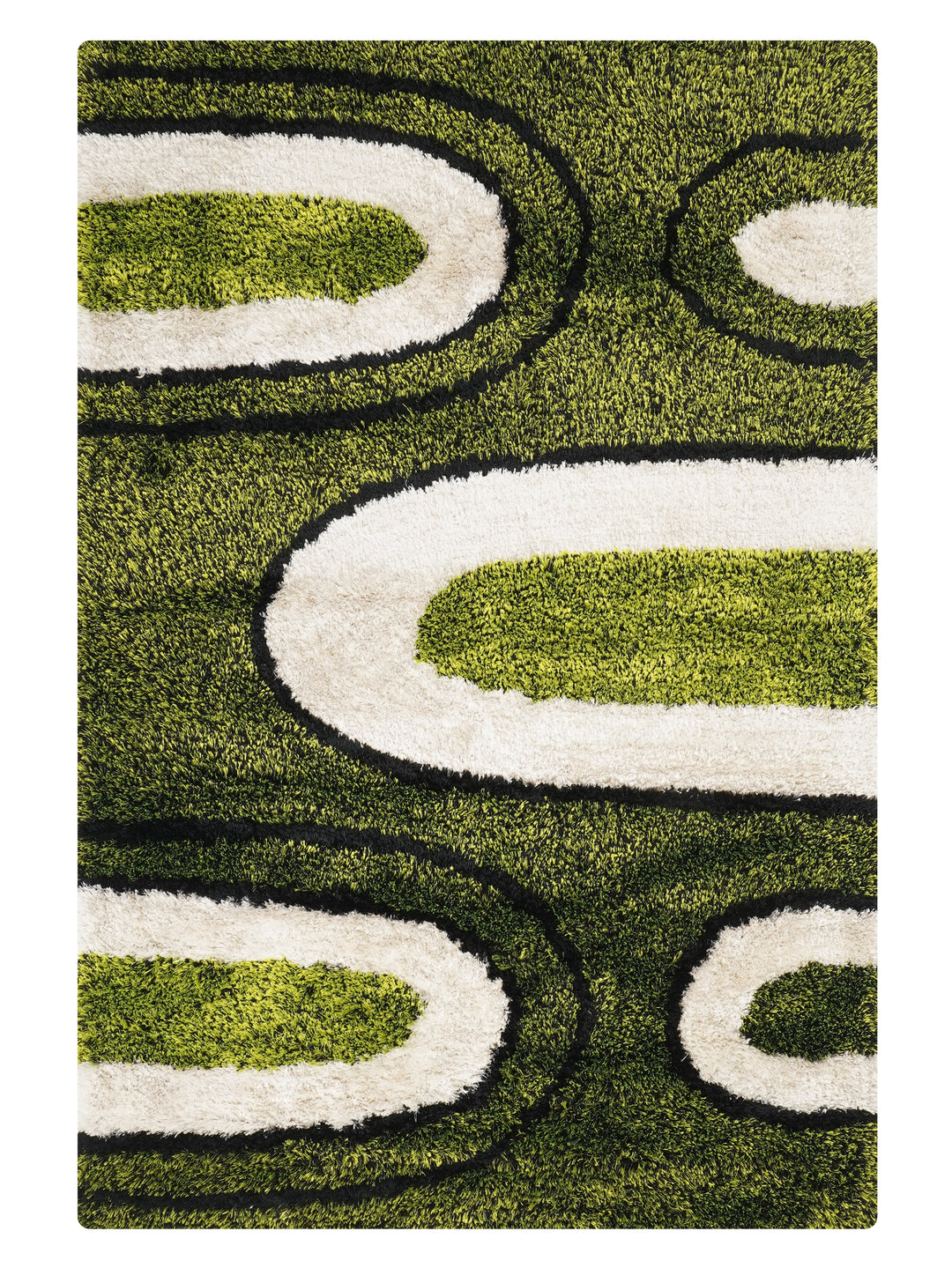 VerdantFlow Hand Tufted Shag Polyester Contemporary Rug