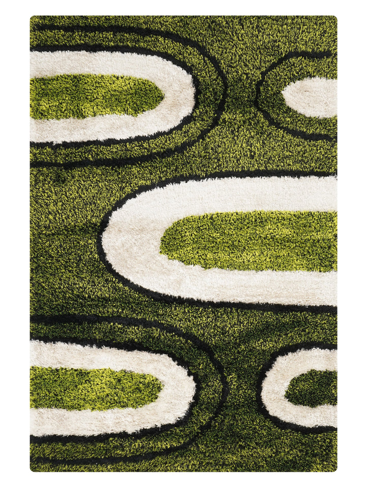 VerdantFlow Hand Tufted Shag Polyester Contemporary Rug