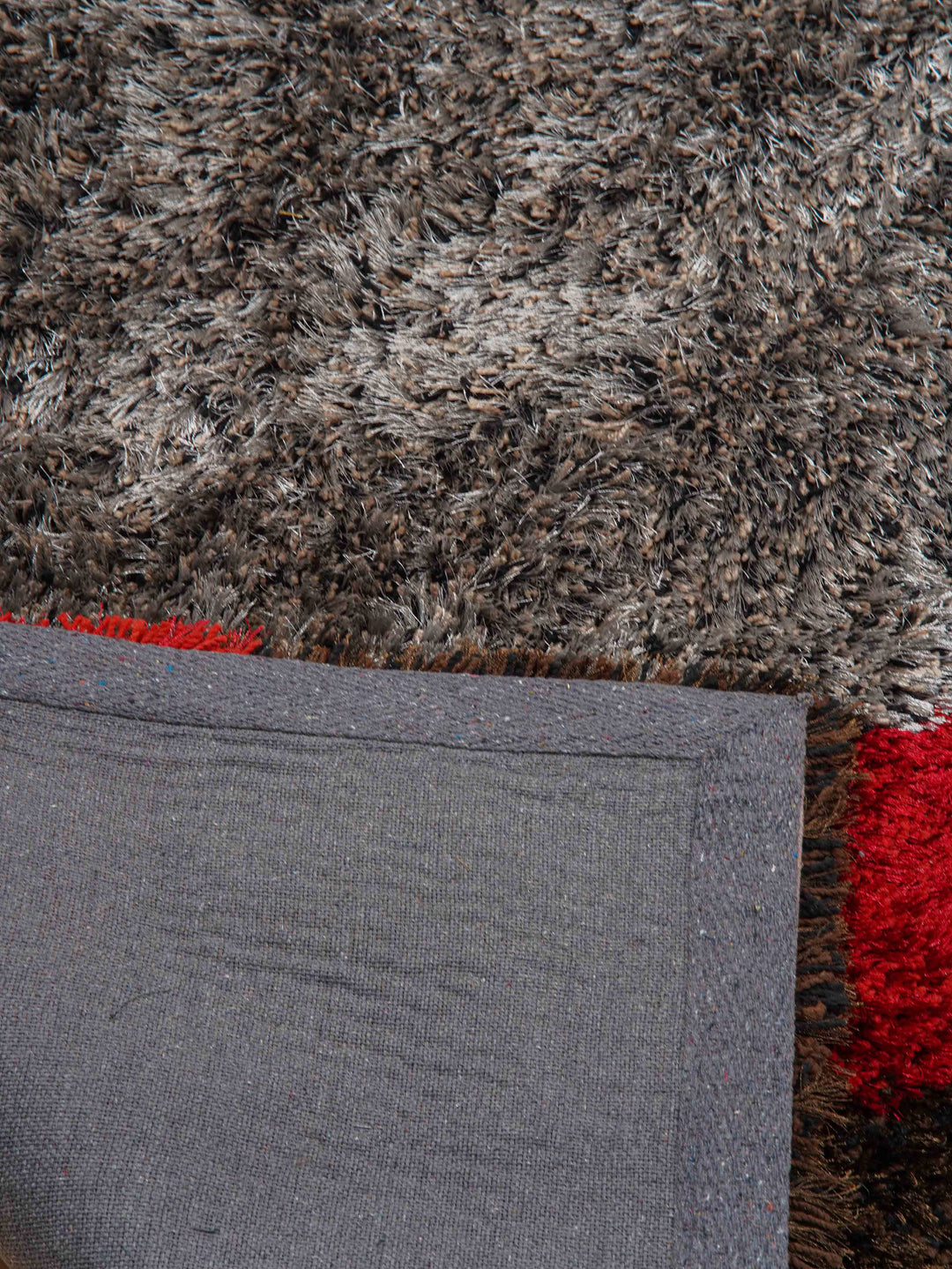 Hand Tufted Shag Polyester Area Rug Contemporary Multicolor K00011
