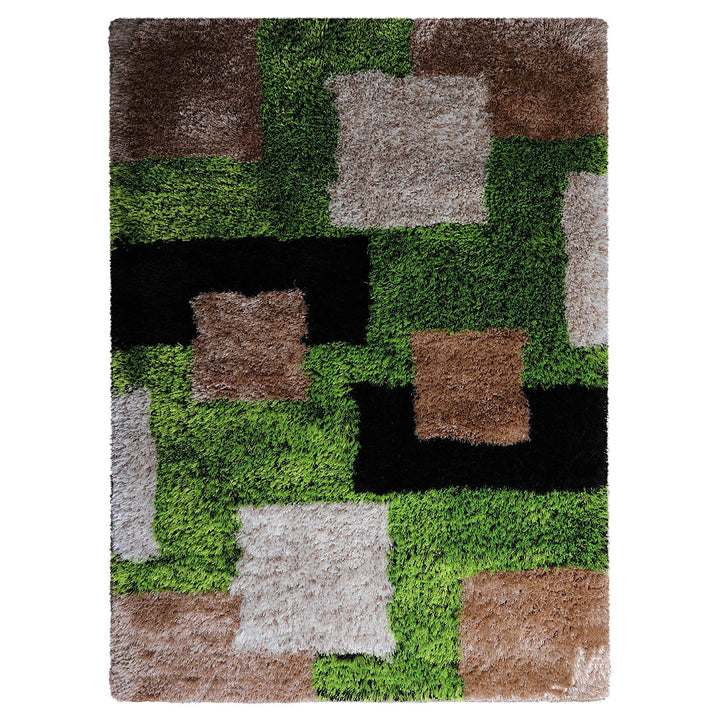 BlockScape Hand Tufted Shag Polyester Geometric Rug