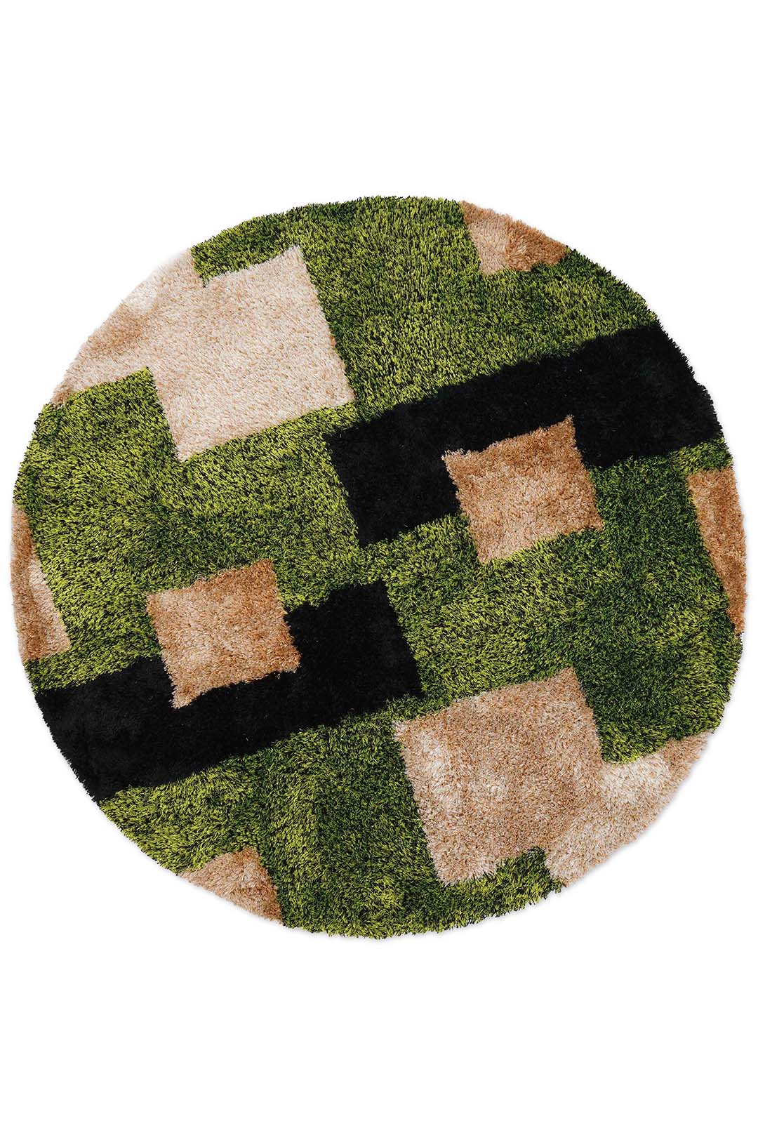 BlockScape Hand Tufted Shag Polyester Geometric Rug