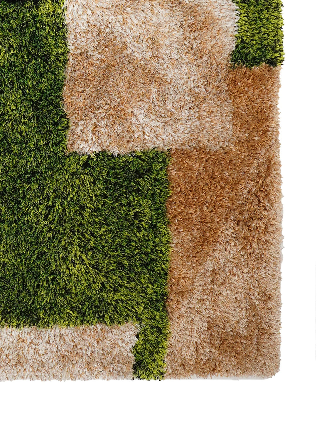 BlockScape Hand Tufted Shag Polyester Geometric Rug