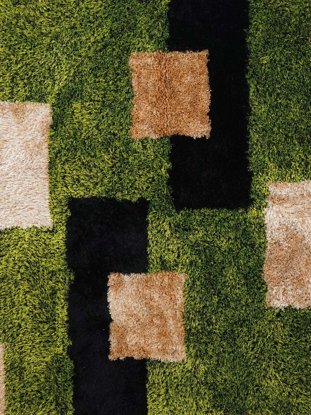 BlockScape Hand Tufted Shag Polyester Geometric Rug