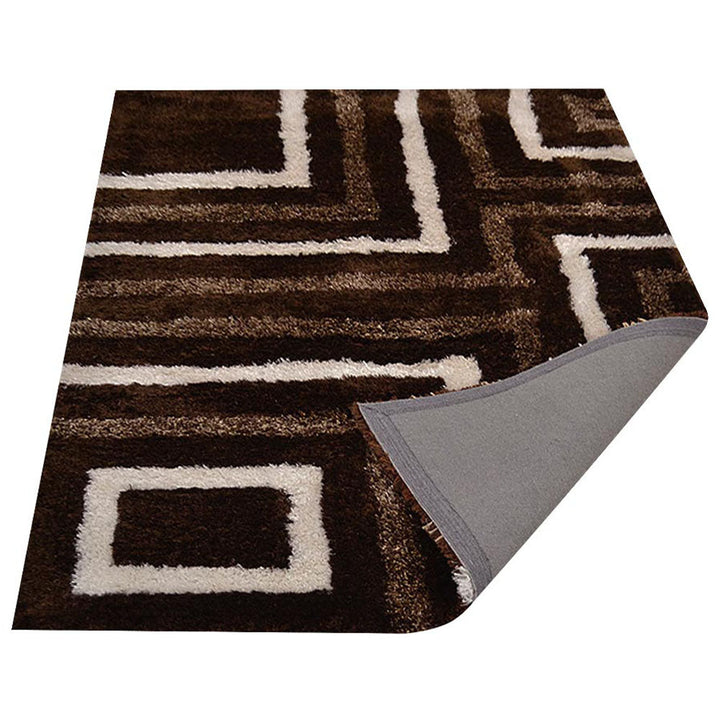 Gridora Maze Hand Tufted Shag Polyester Geometric Rug