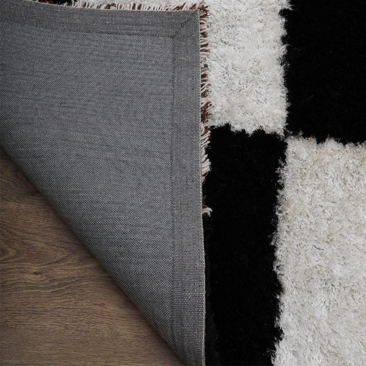 Hand Tufted Shag Polyester Area Rug Geometric Multicolor K00018