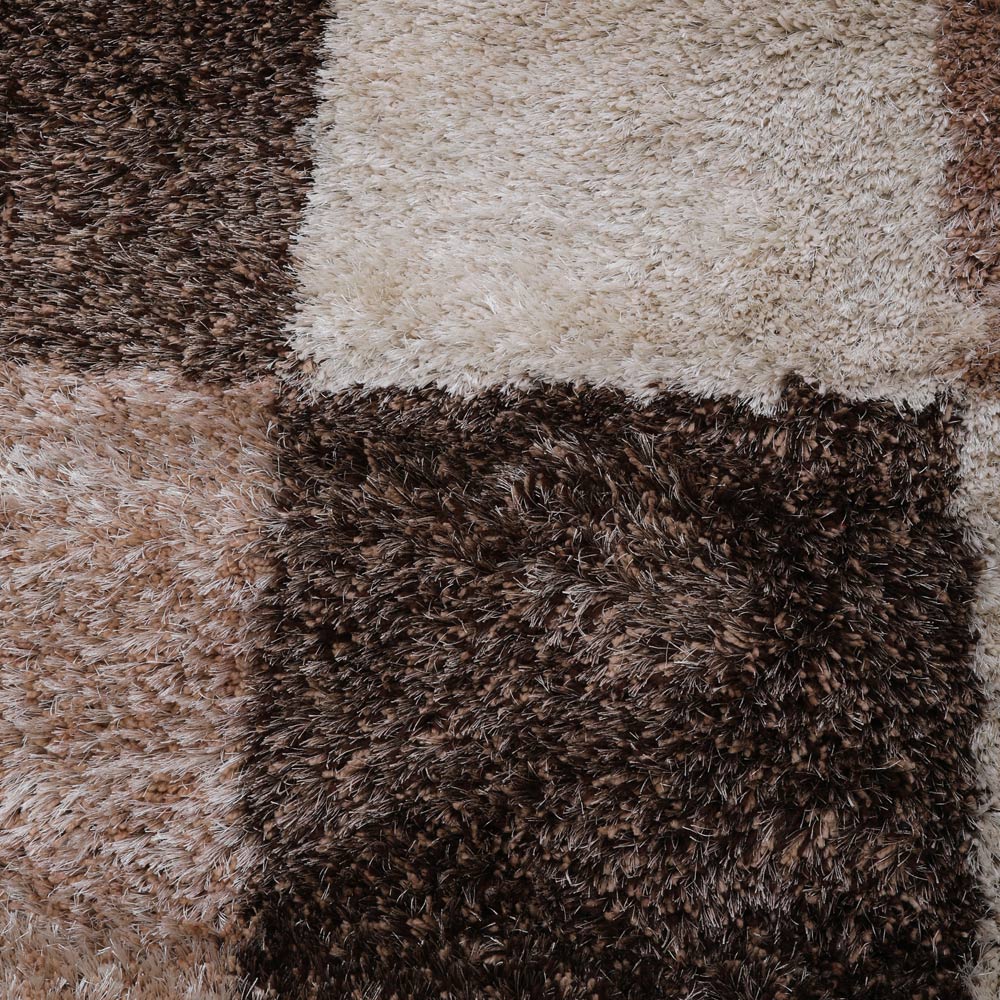 Hand Tufted Shag Polyester Area Rug Geometric Multicolor K00018