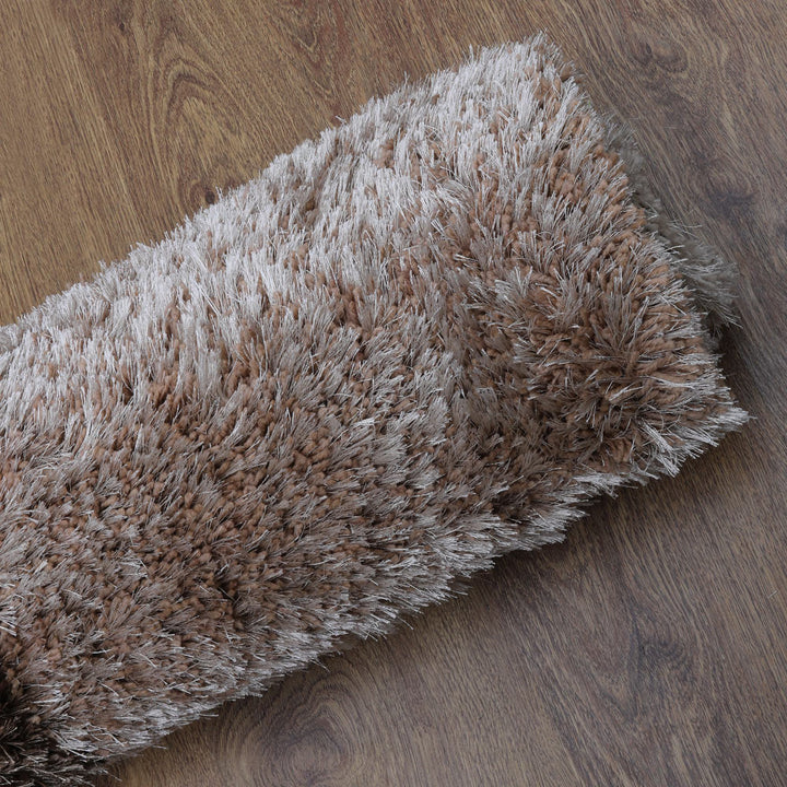 Hand Tufted Shag Polyester Area Rug Geometric Multicolor K00018