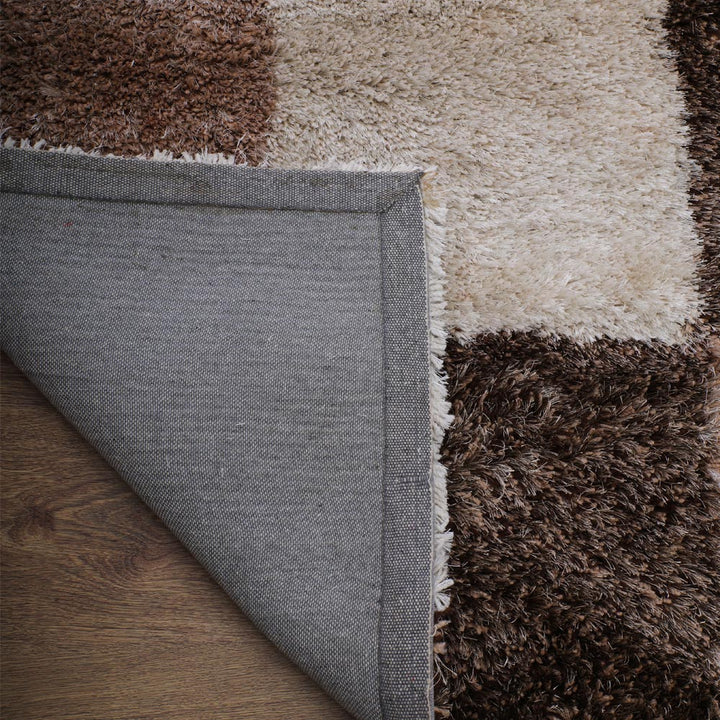 Hand Tufted Shag Polyester Area Rug Geometric Multicolor K00018