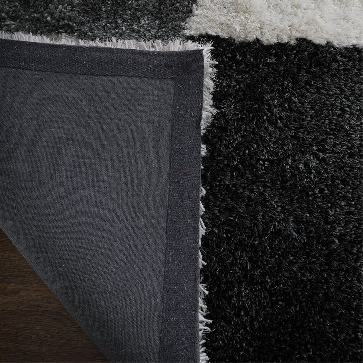 Hand Tufted Shag Polyester Area Rug Geometric Multicolor K00018