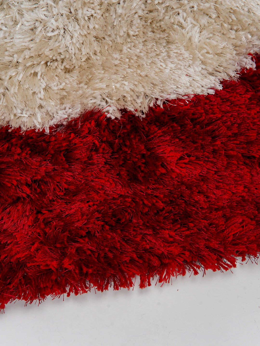 OrbitLuxe Hand Tufted Shag Polyester Geometric Rug