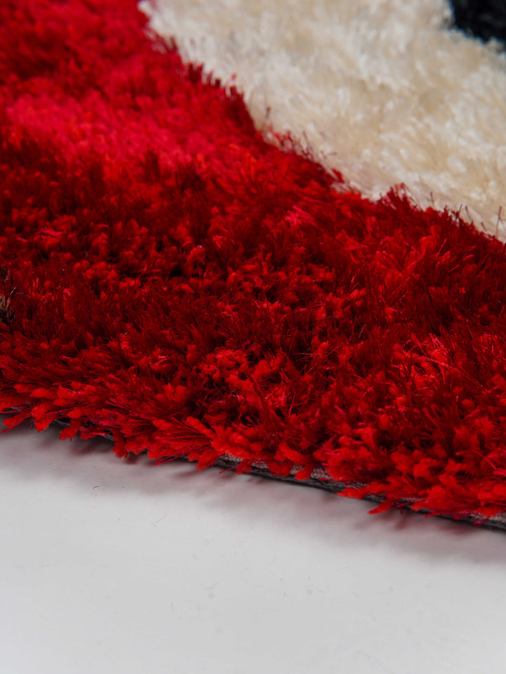 OrbitLuxe Hand Tufted Shag Polyester Geometric Rug