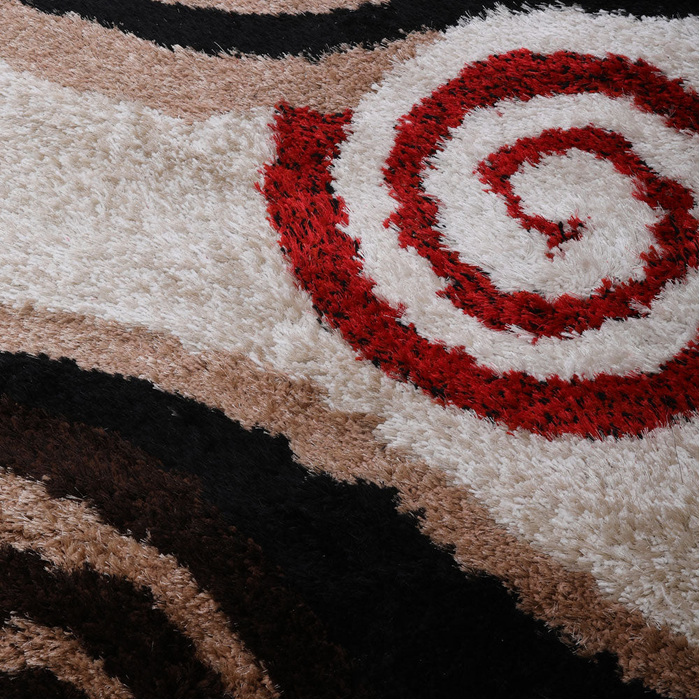 SpiralAura Hand Tufted Shag Polyester Contemporary Rug