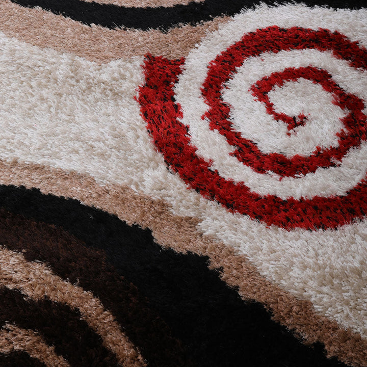 SpiralAura Hand Tufted Shag Polyester Contemporary Rug