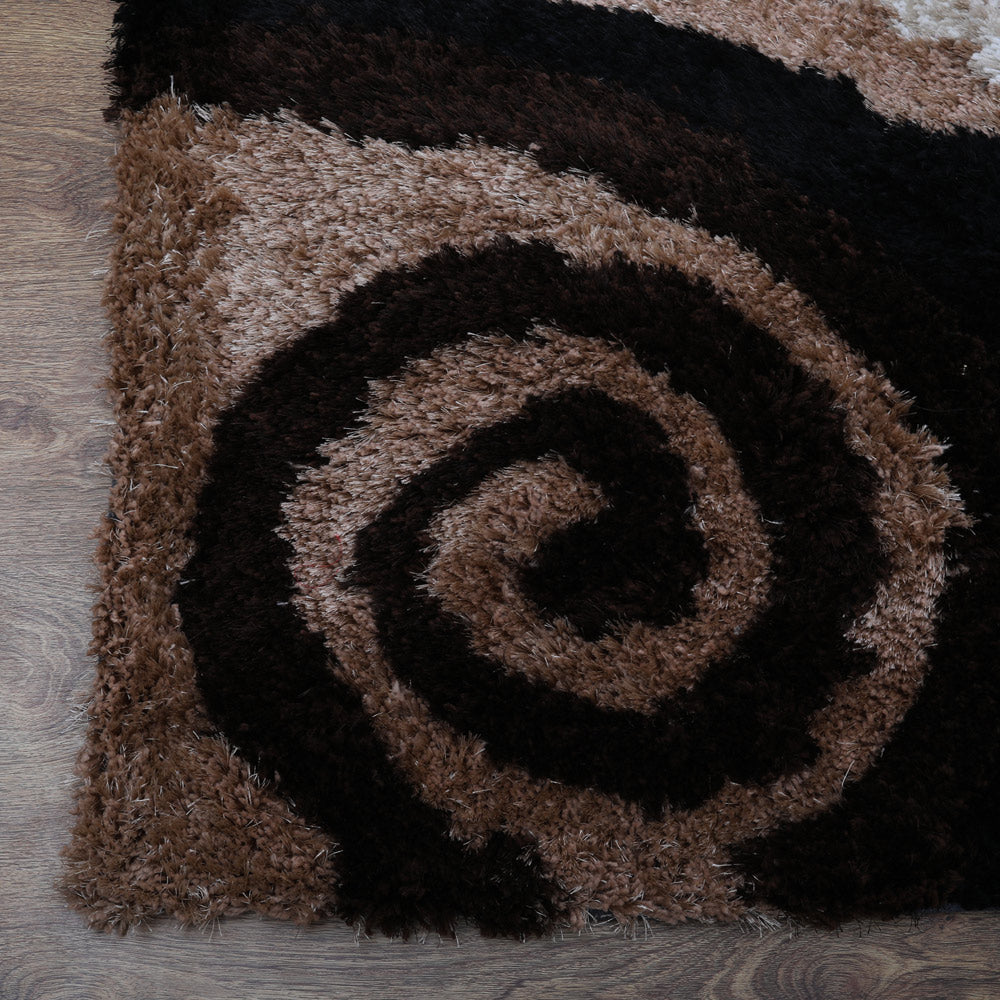 SpiralAura Hand Tufted Shag Polyester Contemporary Rug