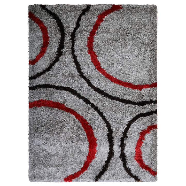 Hand Tufted Shag Polyester Area Rug Contemporary Multicolor K00032