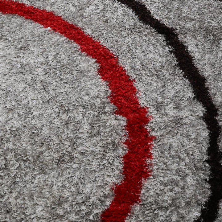 Hand Tufted Shag Polyester Area Rug Contemporary Multicolor K00032