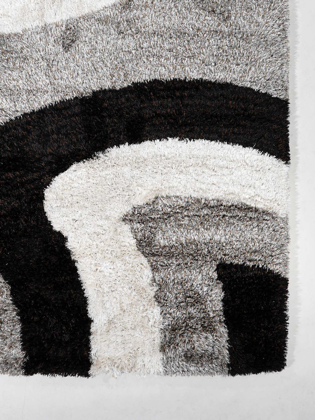 Hand Tufted Shag Polyester Contemporary Rug