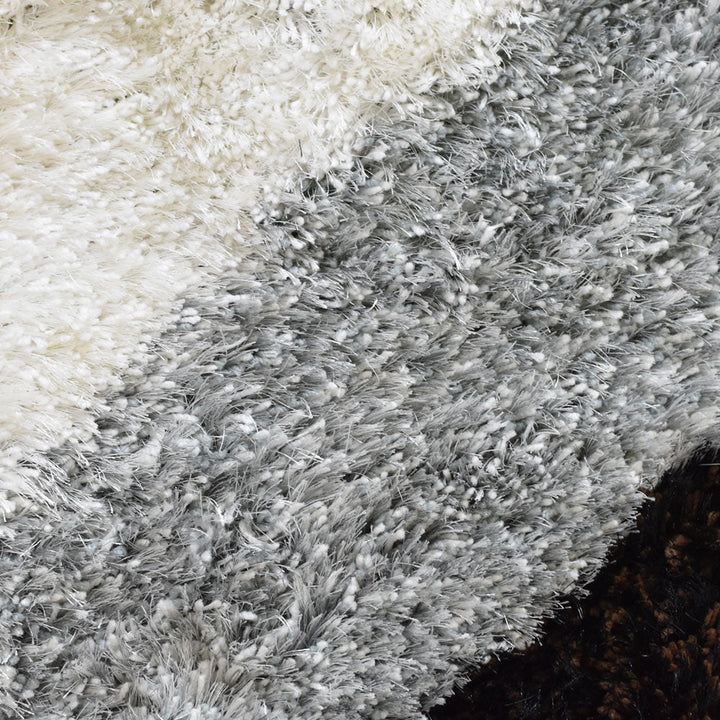 Hand Tufted Shag Polyester Contemporary Rug