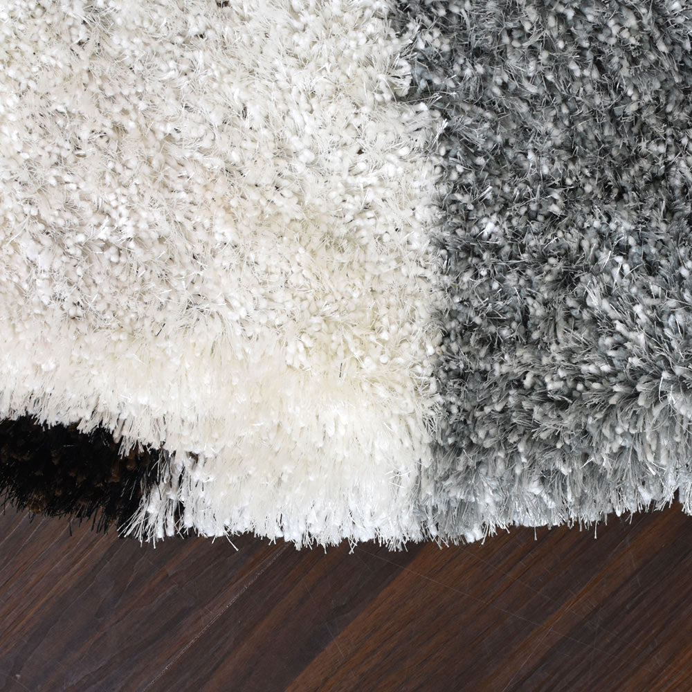 Hand Tufted Shag Polyester Contemporary Rug