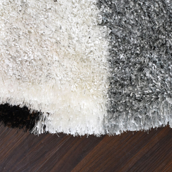 Hand Tufted Shag Polyester Contemporary Rug