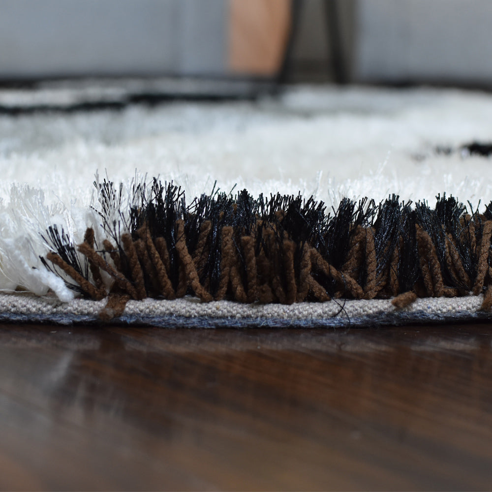 Hand Tufted Shag Polyester Contemporary Rug