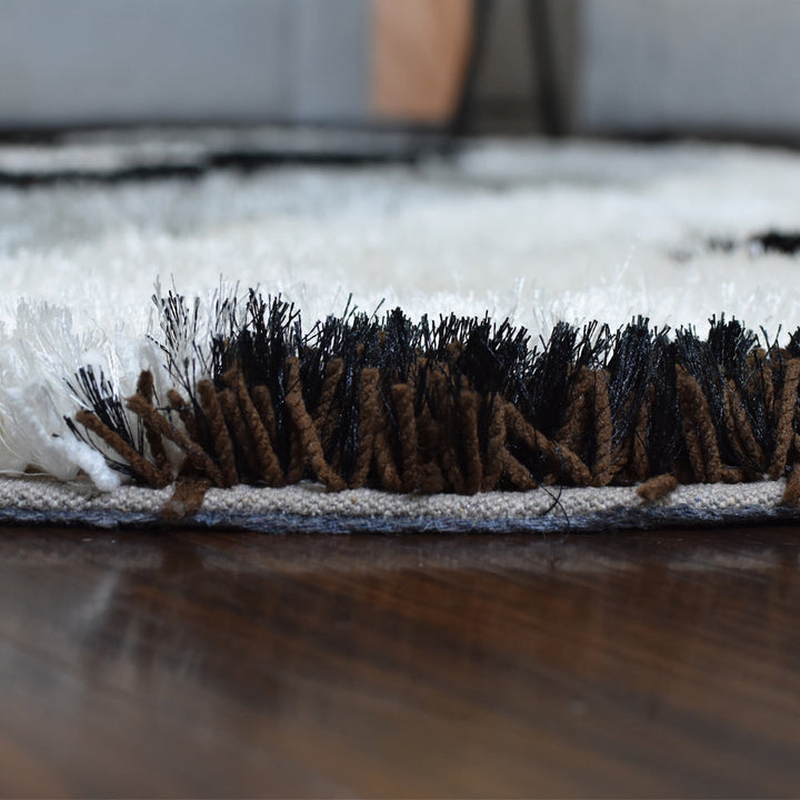 Hand Tufted Shag Polyester Contemporary Rug