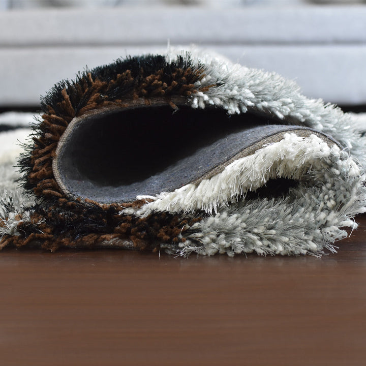 Hand Tufted Shag Polyester Contemporary Rug