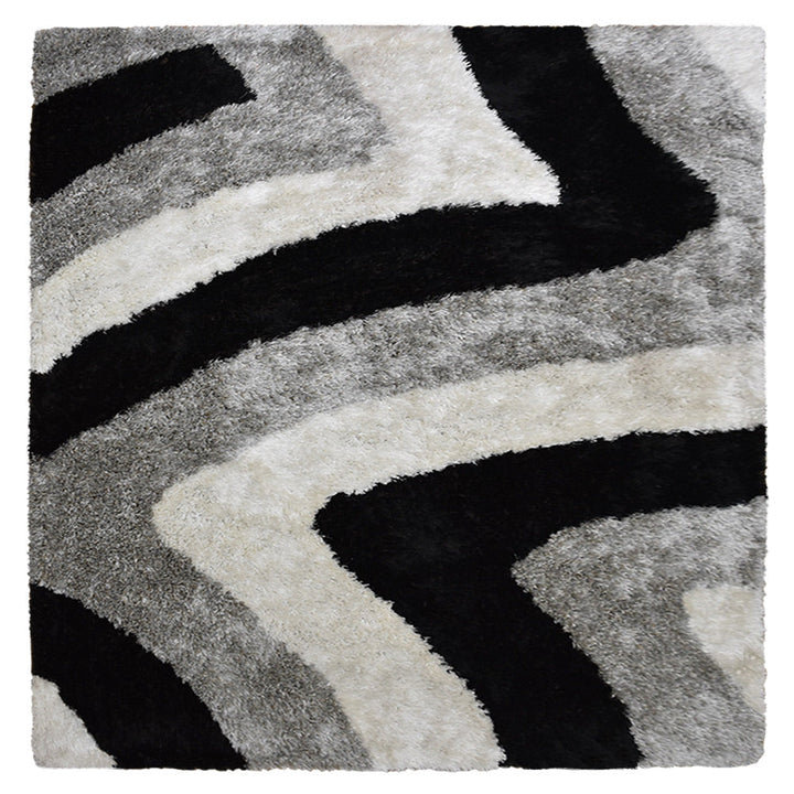 Hand Tufted Shag Polyester Contemporary Rug