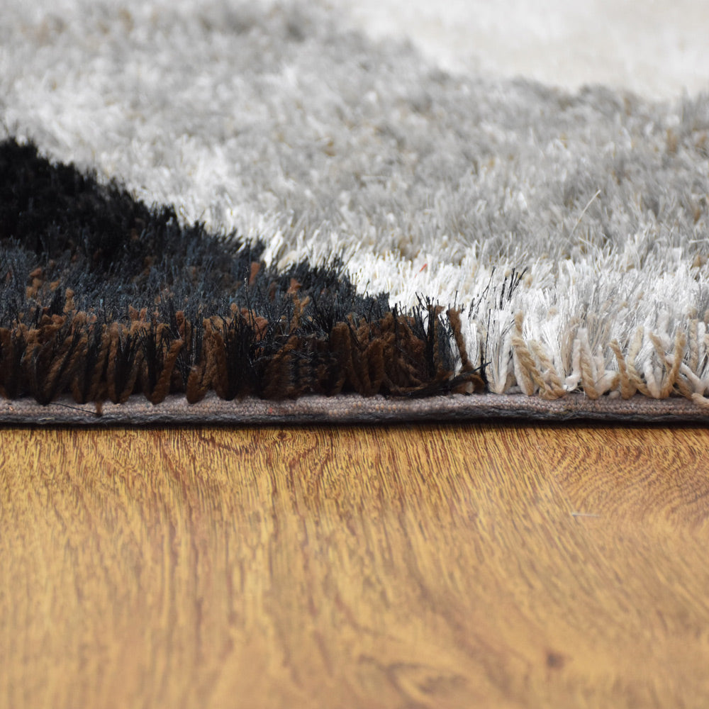 Hand Tufted Shag Polyester Contemporary Rug