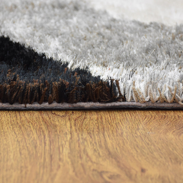 Hand Tufted Shag Polyester Contemporary Rug