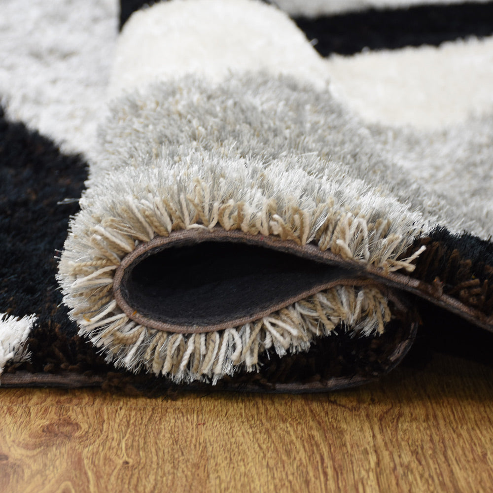 Hand Tufted Shag Polyester Contemporary Rug