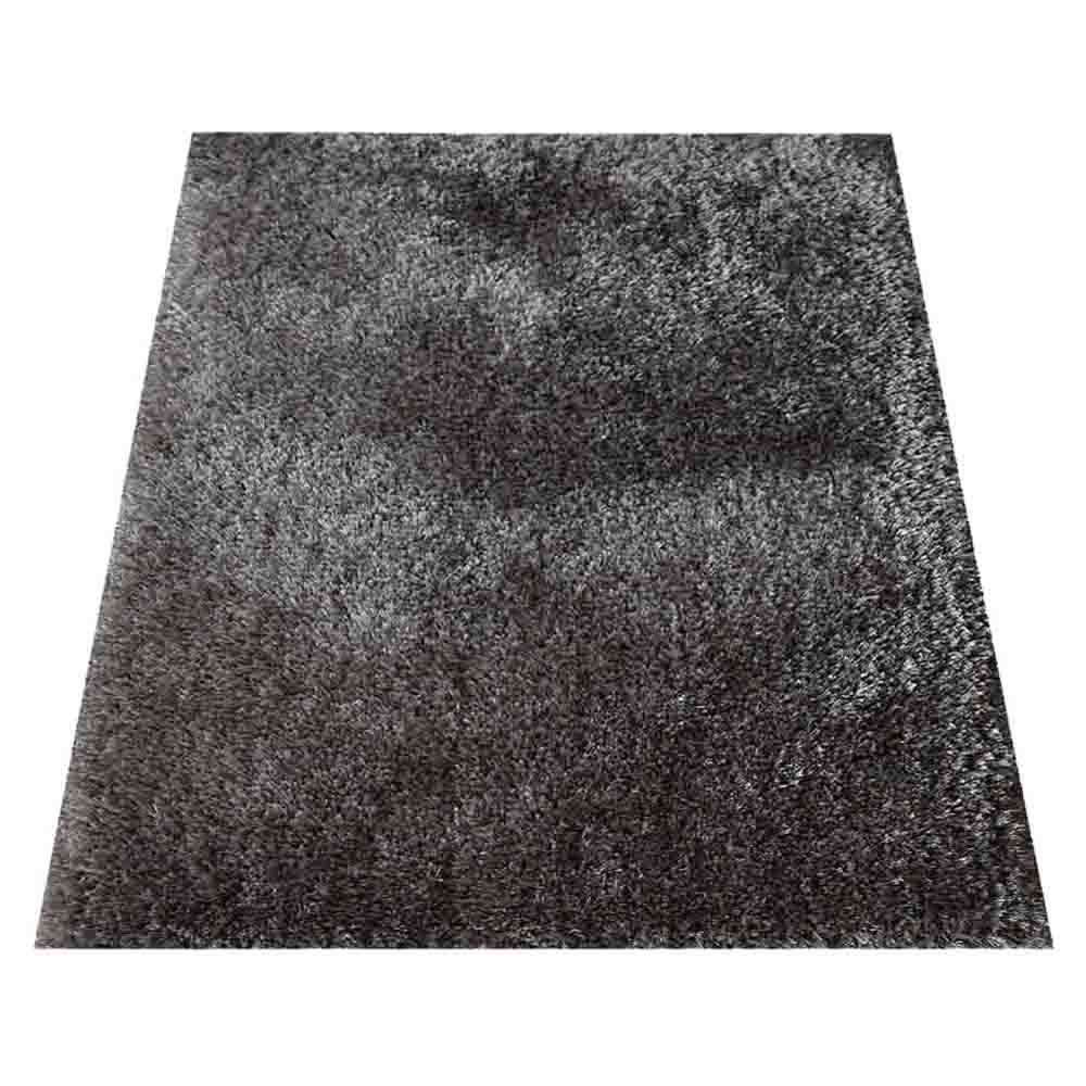 Hand Tufted Shag Polyester Area Rug Solid Gray K00055