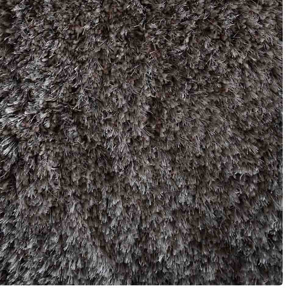 Hand Tufted Shag Polyester Area Rug Solid Gray K00055