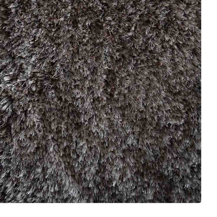 Hand Tufted Shag Polyester Area Rug Solid Gray K00055