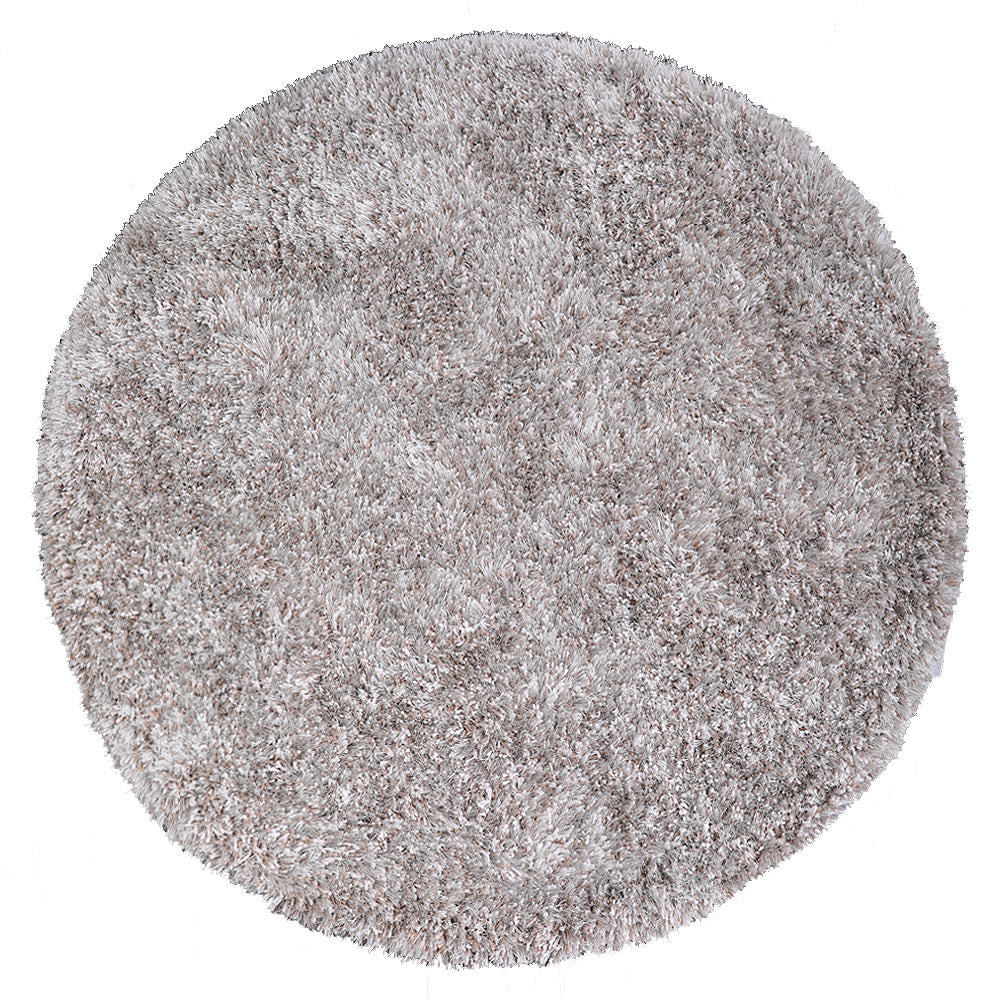 Hand Tufted Shag Polyester Area Rug Solid Silver K00059