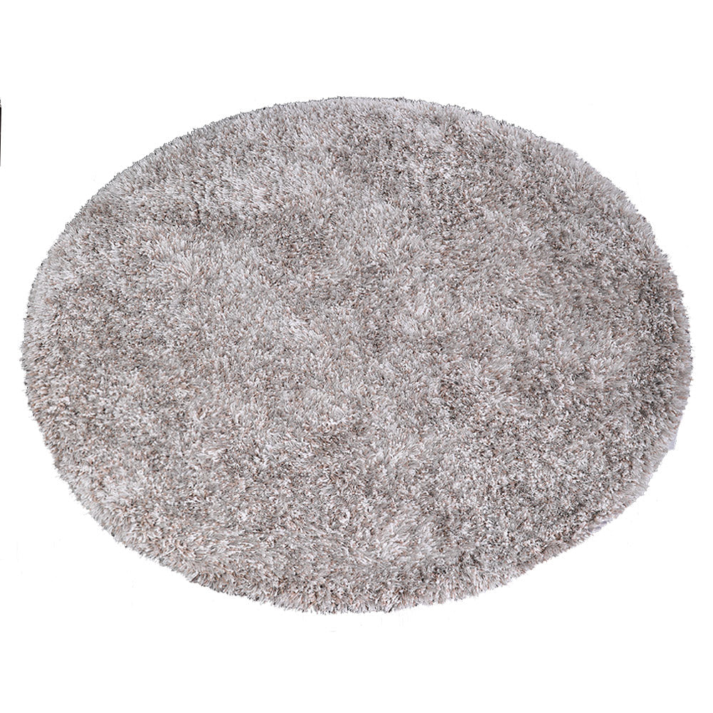 Hand Tufted Shag Polyester Area Rug Solid Silver K00059