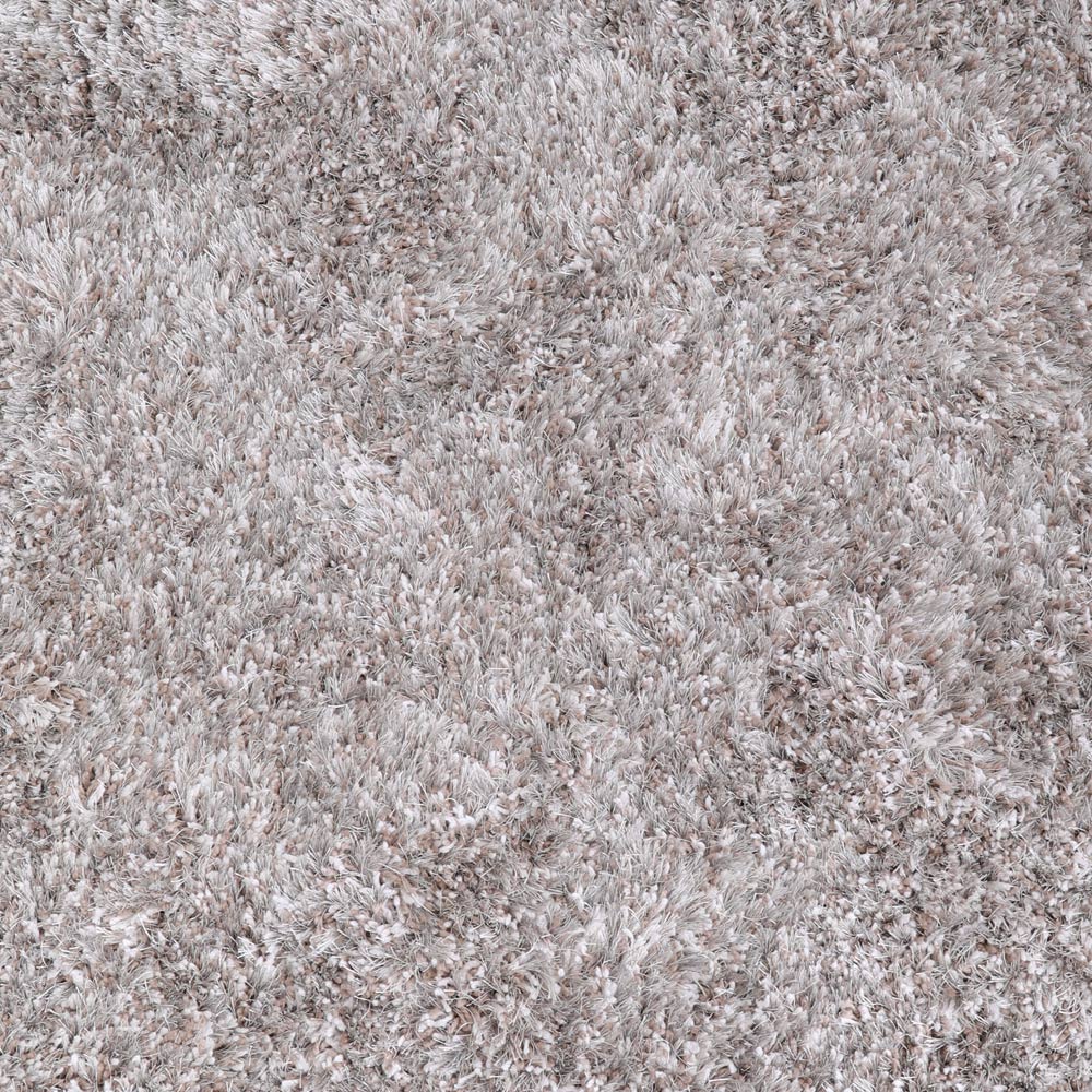 Hand Tufted Shag Polyester Area Rug Solid Silver K00059